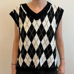 Argyle Sleeveless Vest (S)